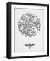 Warsaw Street Map White-NaxArt-Framed Art Print