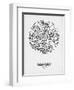 Warsaw Street Map White-NaxArt-Framed Art Print