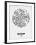 Warsaw Street Map White-NaxArt-Framed Art Print