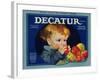 Warshaw Collection of Business Americana Food; Fruit Crate Labels, Dacatur Orchard Company-null-Framed Art Print