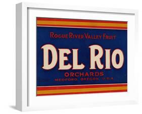 Warshaw Collection of Business Americana Food; Fruit Crate Labels, Del Rio Orchards-null-Framed Art Print