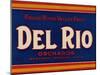 Warshaw Collection of Business Americana Food; Fruit Crate Labels, Del Rio Orchards-null-Mounted Art Print