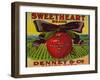 Warshaw Collection of Business Americana Food; Fruit Crate Labels, Denney & Co.-null-Framed Art Print