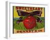 Warshaw Collection of Business Americana Food; Fruit Crate Labels, Denney & Co.-null-Framed Art Print