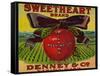 Warshaw Collection of Business Americana Food; Fruit Crate Labels, Denney & Co.-null-Framed Stretched Canvas