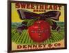 Warshaw Collection of Business Americana Food; Fruit Crate Labels, Denney & Co.-null-Framed Art Print