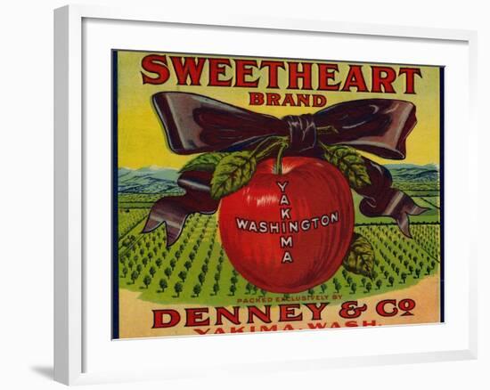 Warshaw Collection of Business Americana Food; Fruit Crate Labels, Denney & Co.-null-Framed Art Print