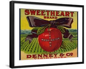 Warshaw Collection of Business Americana Food; Fruit Crate Labels, Denney & Co.-null-Framed Art Print