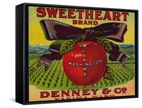 Warshaw Collection of Business Americana Food; Fruit Crate Labels, Denney & Co.-null-Framed Stretched Canvas