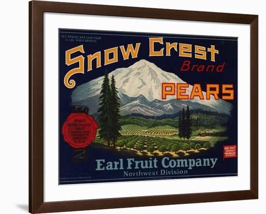 Warshaw Collection of Business Americana Food; Fruit Crate Labels, Earl Fruit Company-null-Framed Art Print