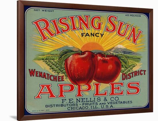 Warshaw Collection of Business Americana Food; Fruit Crate Labels, F.E. Nellis & Co.-null-Framed Art Print