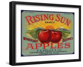 Warshaw Collection of Business Americana Food; Fruit Crate Labels, F.E. Nellis & Co.-null-Framed Art Print