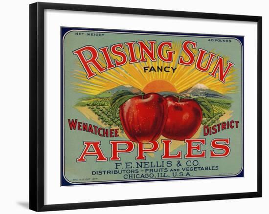 Warshaw Collection of Business Americana Food; Fruit Crate Labels, F.E. Nellis & Co.-null-Framed Art Print