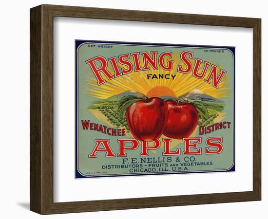 Warshaw Collection of Business Americana Food; Fruit Crate Labels, F.E. Nellis & Co.-null-Framed Art Print