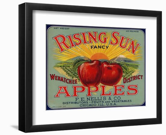 Warshaw Collection of Business Americana Food; Fruit Crate Labels, F.E. Nellis & Co.-null-Framed Art Print