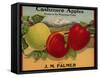 Warshaw Collection of Business Americana Food; Fruit Crate Labels, J. M. Palmer-null-Framed Stretched Canvas
