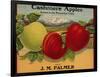 Warshaw Collection of Business Americana Food; Fruit Crate Labels, J. M. Palmer-null-Framed Art Print