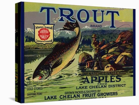 Warshaw Collection of Business Americana Food; Fruit Crate Labels, Lake Chelan Fruit Growers-null-Stretched Canvas