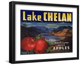 Warshaw Collection of Business Americana Food; Fruit Crate Labels, Lake Chelan Growers Union-null-Framed Art Print