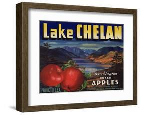 Warshaw Collection of Business Americana Food; Fruit Crate Labels, Lake Chelan Growers Union-null-Framed Art Print