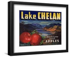 Warshaw Collection of Business Americana Food; Fruit Crate Labels, Lake Chelan Growers Union-null-Framed Art Print