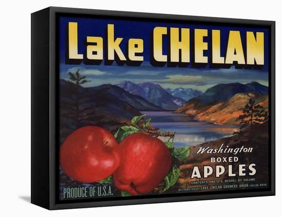 Warshaw Collection of Business Americana Food; Fruit Crate Labels, Lake Chelan Growers Union-null-Framed Stretched Canvas