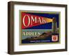 Warshaw Collection of Business Americana Food; Fruit Crate Labels, Omak Fruit Growers-null-Framed Art Print