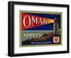 Warshaw Collection of Business Americana Food; Fruit Crate Labels, Omak Fruit Growers-null-Framed Art Print