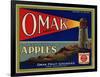 Warshaw Collection of Business Americana Food; Fruit Crate Labels, Omak Fruit Growers-null-Framed Art Print