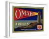 Warshaw Collection of Business Americana Food; Fruit Crate Labels, Omak Fruit Growers-null-Framed Art Print