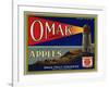 Warshaw Collection of Business Americana Food; Fruit Crate Labels, Omak Fruit Growers-null-Framed Art Print