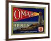 Warshaw Collection of Business Americana Food; Fruit Crate Labels, Omak Fruit Growers-null-Framed Art Print