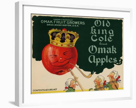 Warshaw Collection of Business Americana Food; Fruit Crate Labels, Omak Fruit Growers-null-Framed Art Print