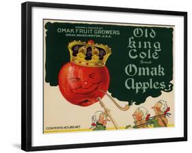 Warshaw Collection of Business Americana Food; Fruit Crate Labels, Omak Fruit Growers-null-Framed Art Print