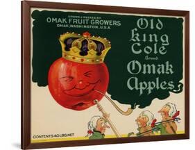 Warshaw Collection of Business Americana Food; Fruit Crate Labels, Omak Fruit Growers-null-Framed Art Print