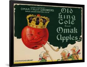 Warshaw Collection of Business Americana Food; Fruit Crate Labels, Omak Fruit Growers-null-Framed Art Print