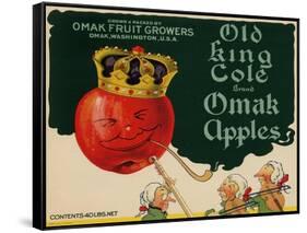 Warshaw Collection of Business Americana Food; Fruit Crate Labels, Omak Fruit Growers-null-Framed Stretched Canvas