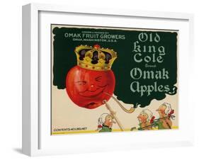 Warshaw Collection of Business Americana Food; Fruit Crate Labels, Omak Fruit Growers-null-Framed Art Print