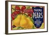 Warshaw Collection of Business Americana Food; Fruit Crate Labels, Yakima Horticultural Union-null-Framed Art Print