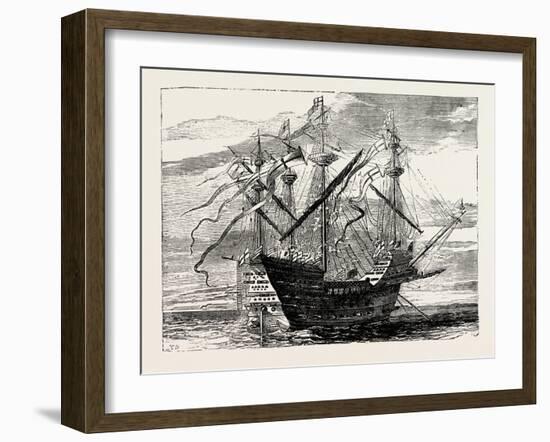 Warship of the Time of Henry VIII-null-Framed Giclee Print