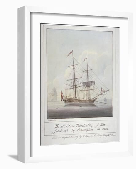 Warship the 'St Olave, 1826-G Yates-Framed Giclee Print