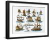 Warships, 18th Century-null-Framed Giclee Print