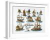 Warships, 18th Century-null-Framed Giclee Print