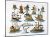Warships, 18th Century-null-Mounted Giclee Print