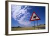 Warthog Crossing Sign-Paul Souders-Framed Photographic Print