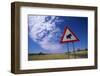 Warthog Crossing Sign-Paul Souders-Framed Photographic Print