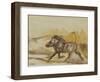 Warthog running, 2014-Francesca Sanders-Framed Giclee Print