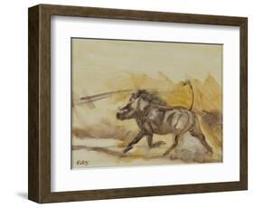 Warthog running, 2014-Francesca Sanders-Framed Giclee Print