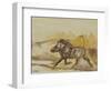 Warthog running, 2014-Francesca Sanders-Framed Giclee Print