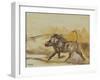 Warthog running, 2014-Francesca Sanders-Framed Giclee Print